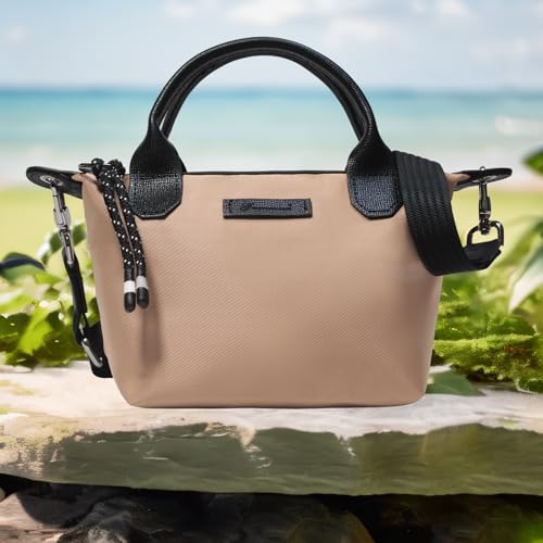 Image of Designer Mini Tote Bag for Women - Lightweight Crossbody Purse with Adjustable Dual Straps (2-Way Carry)