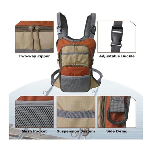 Sacoche de pêche ergonomique Oxford résistante pour le plein air