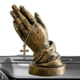 Figura de manos rezando, decoración de escritorio de resina, adorno de estatua para sedanes, SUV, caravanas, estanterías, alféizar de ventana, estantería, mesita de noche, estudio, dormitorio, sala de