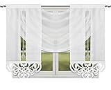Maße: Breite 180 - 200cm / Höhe 150cm, Farbe: 5 Farben zur Auswahl, , Passt zur Gardinenstangen: bis 200 cm, Material: Voile/Filtz ,Lieferumfang: 1x Vorhang 200x150 cm.Muster: Modern mit zwei große dekorative Kristalle