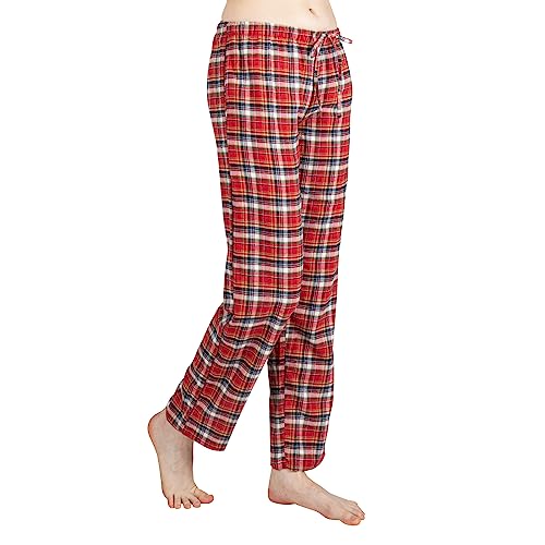 JTPW-Womens-100-Cotton-Super-Soft-Flannel-PajamaLounge-Bottoms-With-Pockets