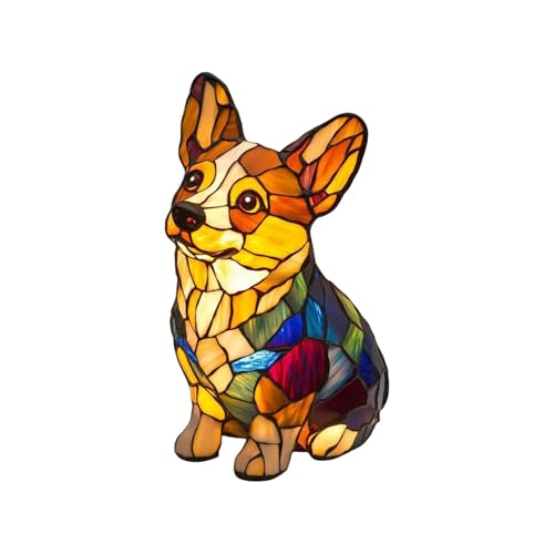 Katzenlampe, Französische Bulldoggenlampe, Tischnachtlicht Aus Kunstharz Mit Tiermotiv, Süßes Haustiergeschenk Für Hundeliebhaber(D,S)