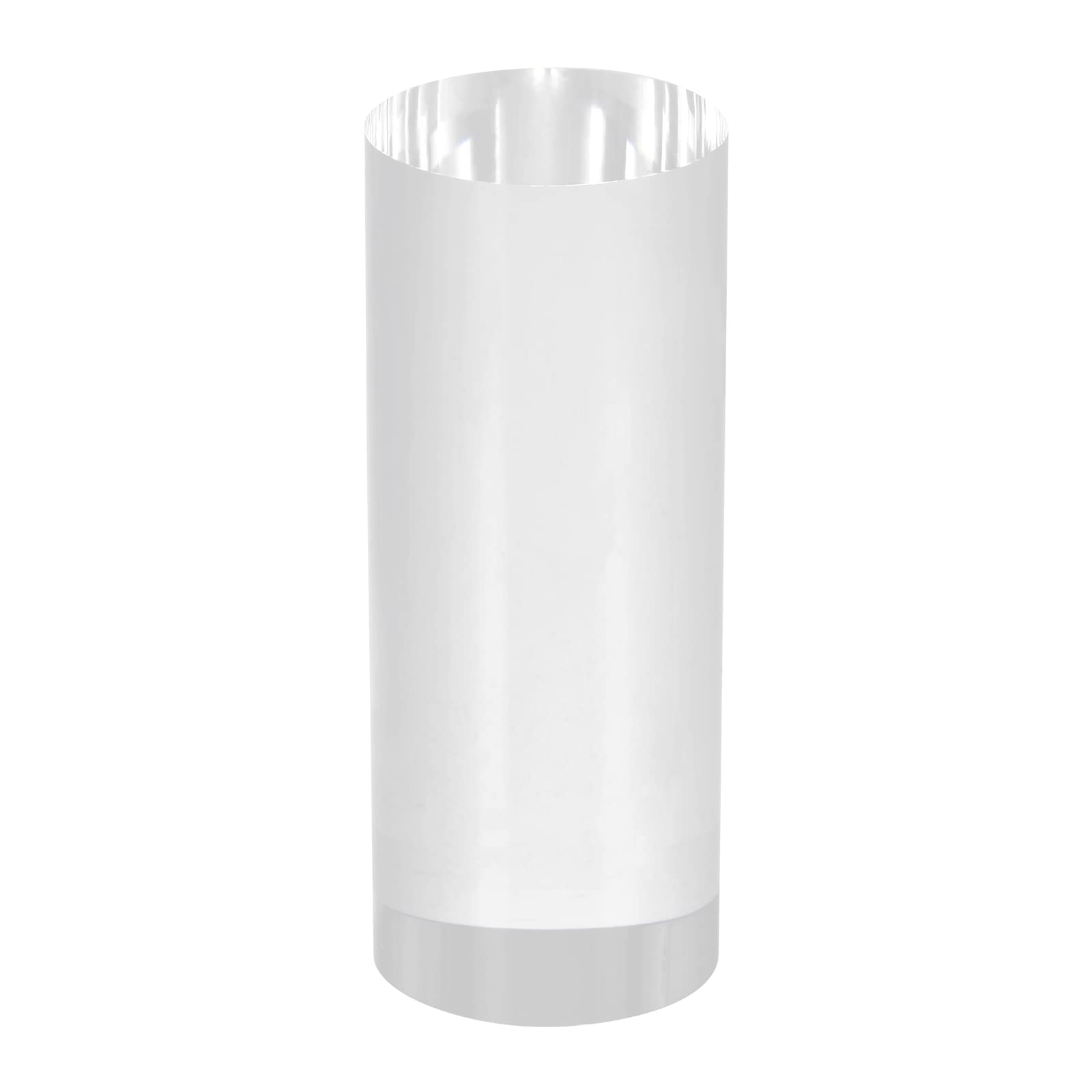 MECCANIXITY Clear Acrylic Solid Cylinder Round Display Riser, 3.9 inches (Height) x 1.6 inches (Diameter), for Showing Your Collectibles, Cosmetics