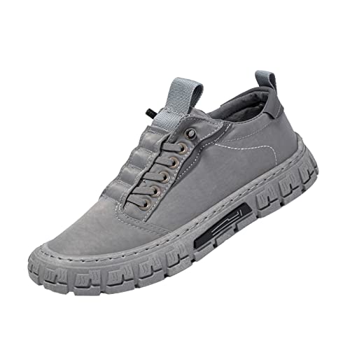 Men's Breathe Canvas Fashion Sneaker,Comfy Height Non-Slip Outdoor Travel Hiking Jogging Skateboarding Shoes