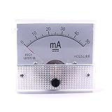 Atoplee 1pcs DC 0-50mA Ampmeter Analog AMP Current Panel Meter Ammeter Gauge
