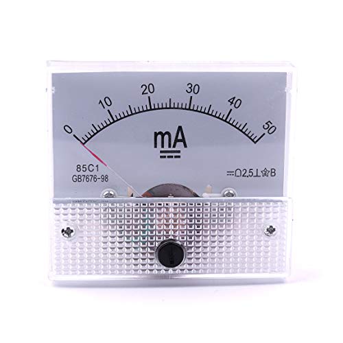 ATOPLEE 1pc DC 0-50mA 85C1 Amperímetro Analógico de Panel para Corriente Continua miniatura 1