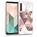 Produktbild kwmobile Samsung Galaxy A9 (2018) Hülle - Handyhülle für Samsung Galaxy A9 (2018) - Handy Case in Glory Dreieck Muster Design Rosa Rosegold Weiß