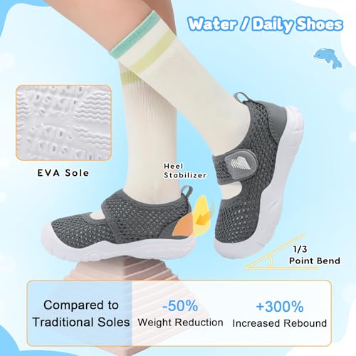 Image of BARERUN Toddler Water Shoes Infant Baby Swim Shoes Kids Barefoot Sandals