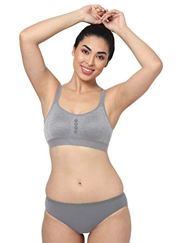 Image of SGC Sweden Women's Grey Sport Bra Set /Lingerie Set