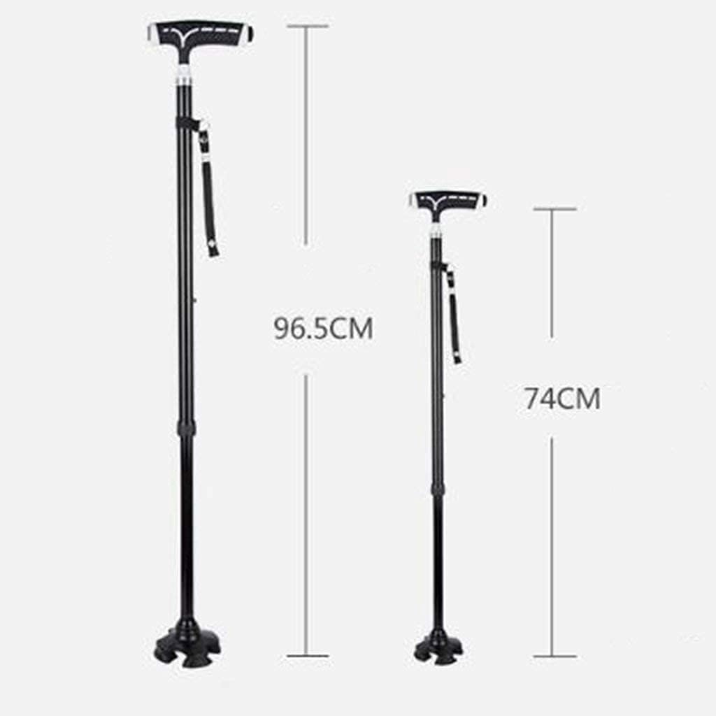 Walking Stick Crutches Multifunctional Crutch for Elderly Four Foot Lightweight Aluminum Alloy Adjustable Crutches Canes Innovate