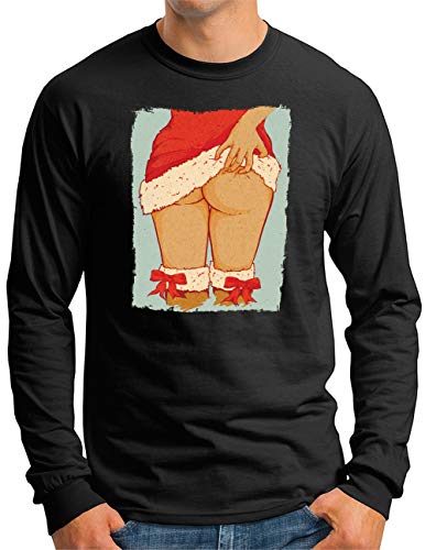 T-shirt manches longues homme sexy pin up OM3 coupe confort noir