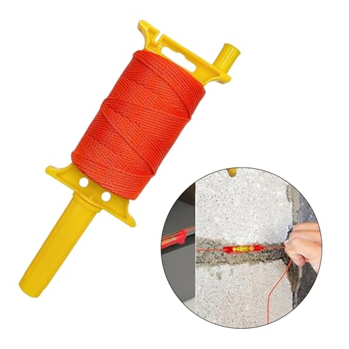 Cuerda profesional para construcción de 540 pies, nylon reforzado con mango ergonómico y herramienta integrada de nivelación, línea fluorescente para albañiles miniatura 5
