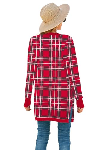 Image of TASAMO Cardigan Sweaters for Women Long Sleeve Open Front Casual Knit Fall Coat Oversized Soft Outwear with Pockets