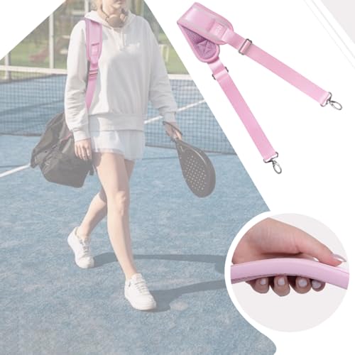 Image of 59 Inch Shoulder Straps, Soft with Ultra-Thick Fixed Shoulder Pad, Two Way Independently Adjustable Buckle Replacement Straps for Laptop Bag Messenger Bag Tool Bag Luggage,Pink