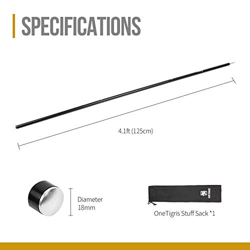 Image of OneTigris Lightweight Tent Poles, 2pc /Set, 7075 Aluminum Alloy, Adjustable & Extendable