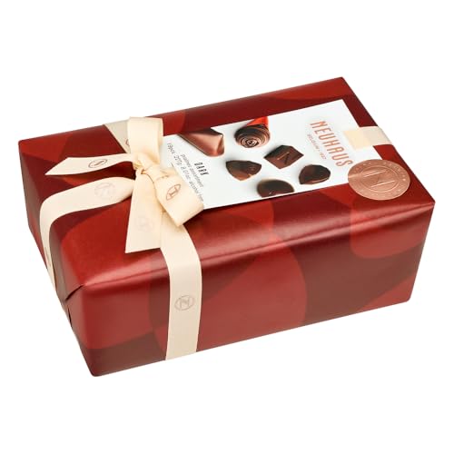Neuhaus Belgian Chocolate Gift Box, 1/2 lb Ballotin – 19 All Dark Chocolate Pralines – Romantic Valentine's Day Gourmet Gift