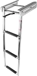 Pontoon Boat Ladder,3 Step Telescoping Ladder Under Platform Slide Mount Boat Boarding Ladder 316 Stainless Steel Heavy Duty Marine Ladder 600 Pound Capacity