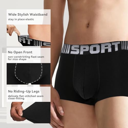 Men Trunks Underwear Soft Cotton Boxer Brief Breathable Men's Underwear4