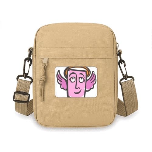 Sac à bandoulière pour téléphone portable avec rangement cartes Angel Fsketch Happy
