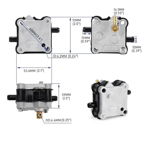 Fuel Pump Fuel Pump for Mercury 35 50 60 115 225 HP for Outboard 2 for Stroke 30 40 45 50 55 60 65 75 80 90 100 115 125 150 175 200 225 250 300HP - Thumbnail 2