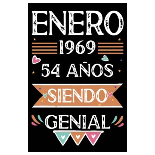 CUADERNO, Enero 1969, 54 Años Siendo Genial: Libro de visitas, cuaderno, 110 páginas de felicitaciones, idea de regalo, regalo Para la esposa, novia, mujer, La madre