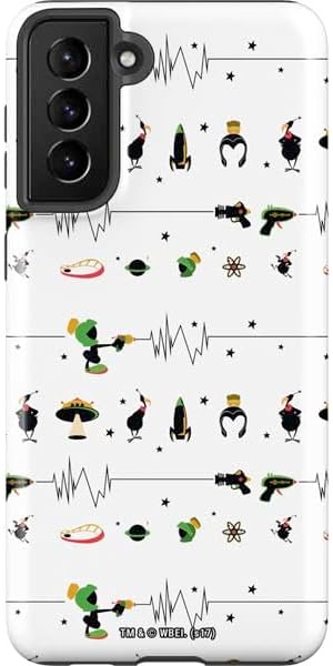 Skinit Pro Phone Case Compatible with Galaxy S21 FE - Officially Licensed Looney Tunes Marvin The Martian Black and White Design