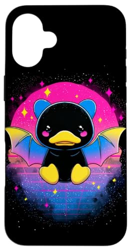 Cute Anime Bat Duck Kawaii Pansexual Pan Pride Colors X}zP[X iPhone 16 Plus p
