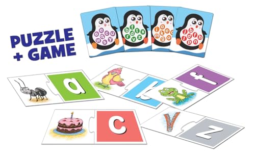 Image of Frank Alphabet Small Letters Puzzle & Game | Fun & Interactive Self-Correcting Jigsaw Puzzle with Penguin Letter Lotto for Kids 3+ Years | Educational Toy for Letter Recognition, Focus & Motor Skills