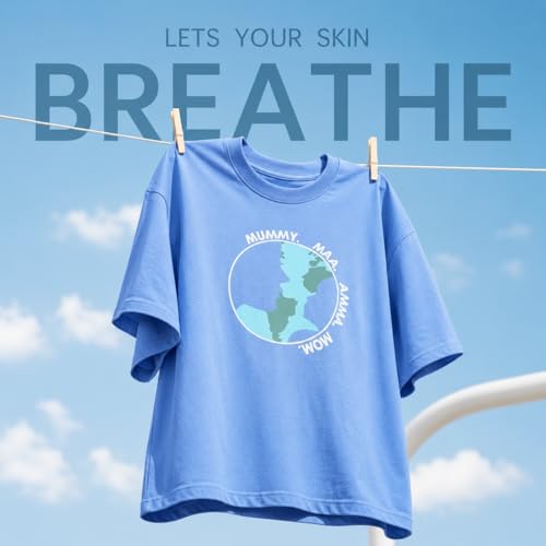 Image of The Mom Store Mom T-Shirt | Cotton | Pre and Post Pregnancy | Quirky Statements | Comfortable | Oversized