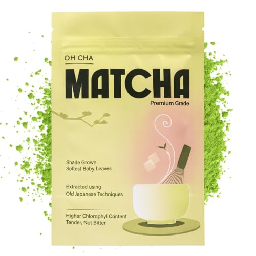 Image of OH CHA - Japanese Matcha Tea Powder | Premium Grade | 50gms - 50 Servings | Pure Authentic Matcha Green Tea Powder Sourced from Shizuoka, Japan | Vegan, No Artificial Sweeteners, NON GMO