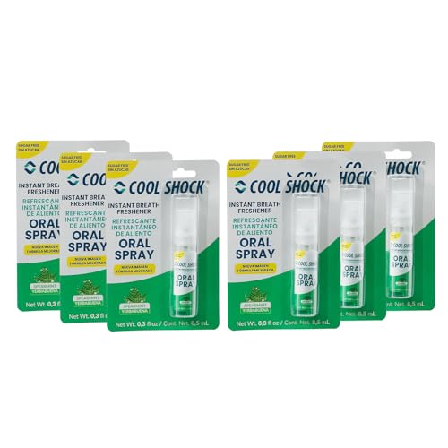 Higiene Bucal Y Dental, Personal Care Appliances Cool Shock | Combo refrescante de aliento. Spray sabor yerbabuena 8.5ml. Larga sensación de frescura. Sin azúcar. Caja con 6 pzs.