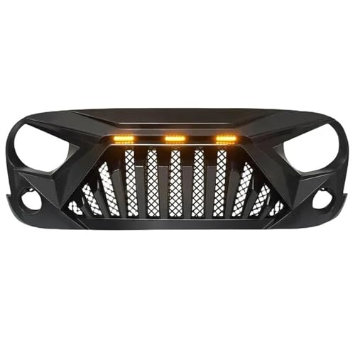 Gril Avant de Remplacement Jeep Wrangler JK JKU Antichoc Éclairage LED