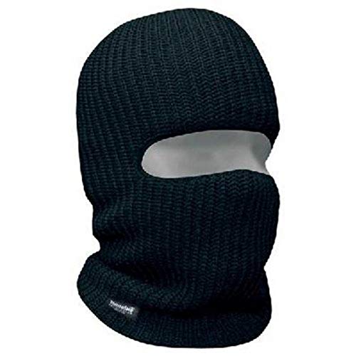 Bob Dale 90-0-615 Knitted Acrylic Balaclava 1-Hole with C-40 Thinsulate, Size 1, Black
