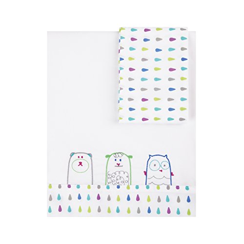 Praia Funny Ones - Set di lenzuola per culla 60 x