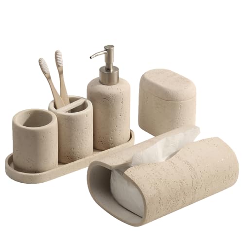 Bathroom Accessories Set, 6 PCS Modern...