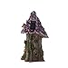 Topadorn Purple Miniature Fairy House Garden Flower Solar Powered Garden Statue House