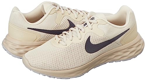 Image of Nike Revolution 6 NN-Oatmeal /Gridiron-Oxygen PURPLE-DC3728-101-13UK