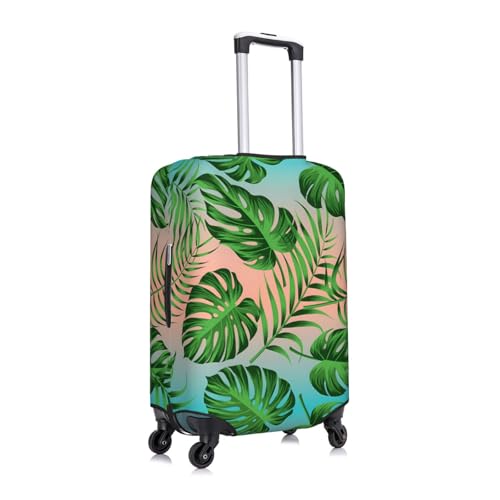 Travel Luggage Cover Spandex Suitcase Protector Bag,Leaves Tropical Double-Sided Printed Fits 18-32 Inch Luggage, Suitcase Sleeve For Kid And Adult,X-Large3