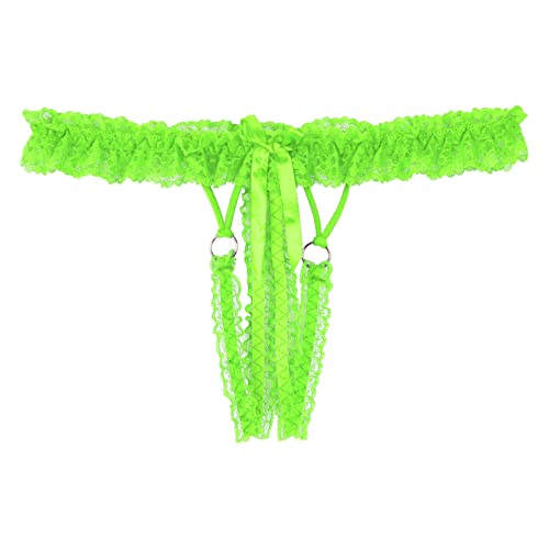 Linjinx Men's Lace See-Through Sissy Panties Hollow Out Bikini Briefs T-Back Jockstrap Underwear3