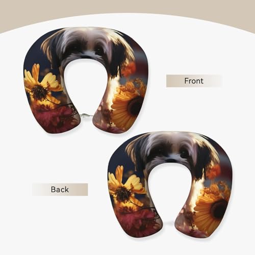 Almohada de viaje de espuma viscoelástica negra ergonómica miniatura 2