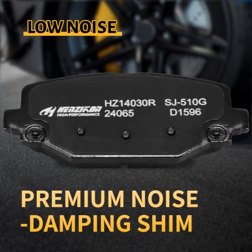 Image of Ceramic Front and Rear Brake Pads Set Compatible with 2012-16 Chrysler Town&Country;2012-20 Dodge Grand Caravan /Journey;2012-15 Ram C /V;2012 Volkswagen Routan;2014 Routan SE /SEL Premium (D1589+D1596)