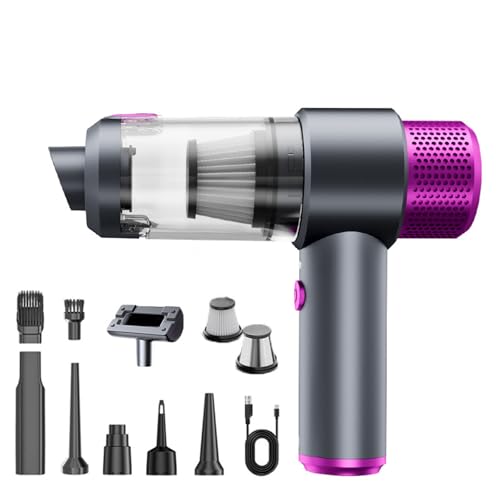 YKMYXZ, Mini odkurzacz z akumulatorem USB, lekki odkurzacz i dmuchawa do usuwania kurzu do samochodu/domu/dla zwierząt(Ball Motor [Rose Color]+Filter Set)
