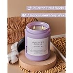 M&SENSE Lavender Citrus Candles, 19.4oz 110H Burn Time Large Natural Soy Candles for Home Scented, Stress Relief Aromatherapy Gifts for Mom Friends Teacher & Spa, Bath, Yoga - Image 3