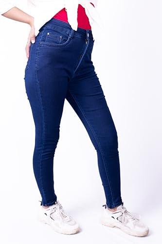 Image of Women's Skinny Fit Full-Lenth High Rise Stretchable and Comfortable Denim Jeans