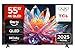 TCL 55T6C 55'' QLED TV 4K HDR, FireTV (SmartTV con Dolby Vision e Atmos, HDR10+,...