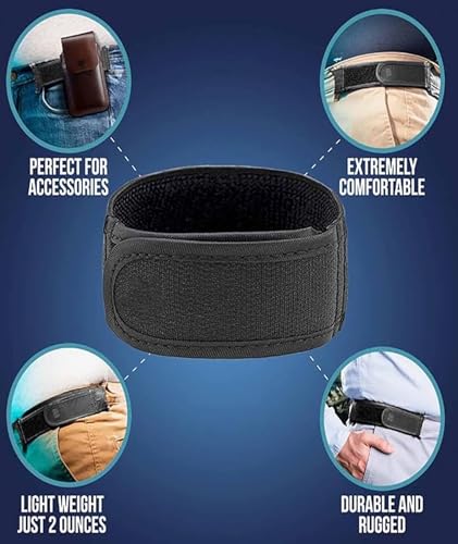 Image of NHCDFA 4 PCS Buckle Free Belt for Men, Buckle Less Belt for Men, Elastic Waistband, Unisex Stretch Belts in S, M, L Sizes, Adjustable No-Buckle Design for Daily Wear Comfort