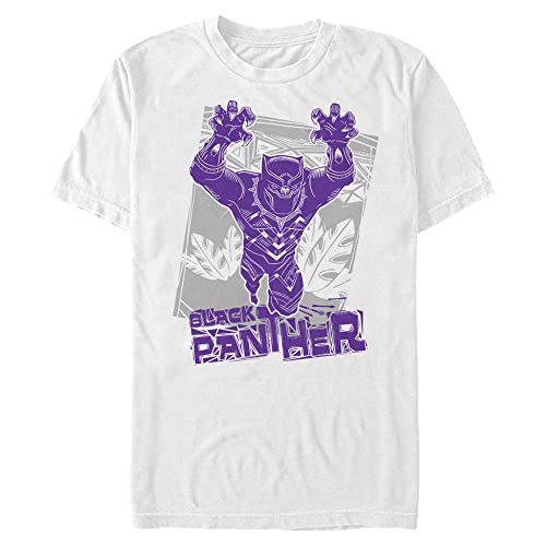 T-shirt Marvel Panther grande taille haut blanc 4XL à manches courtes pour homme