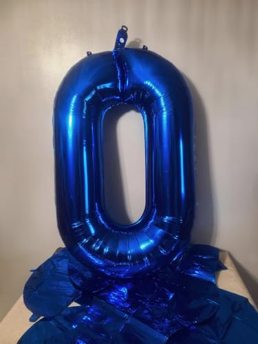 Image of Number 0 Balloon Birthday Decorations, 40In Navy Blue Balloons for Party | Eye-catching Appearance, Perfect Decorative Centerpieces, Convenient Self-sealing Structure, Widely for Various Occasions