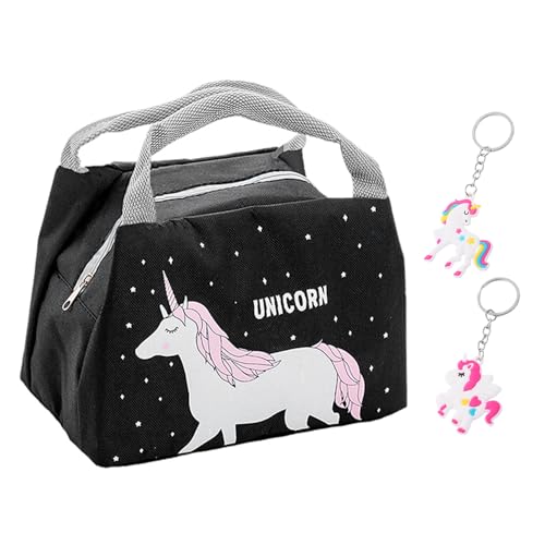 CHSZSH Bolsa De Unicornio De 1 Pieza, Amuletos De Unicornio De 2 Piezas, Bolsa De Almuerzo Escolar Para Niñas, Bolsa De Picnic, Bolsa De Almuerzo Para Niños, Bolsa Térmica