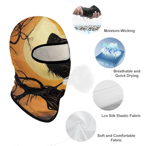 Balaclava Crow Máscara para Cara para Hombres y Mujeres Protección Solar Máscara de Cabeza Completa Transpirable para Senderismo, Ciclismo, Correr, Conducción miniatura 3